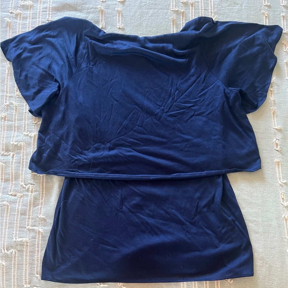 Navy Blue Blouse